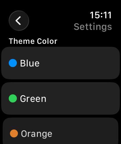 Settings screen 1
