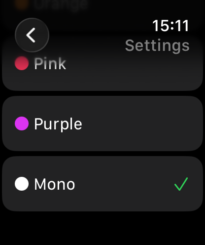 Settings screen 2